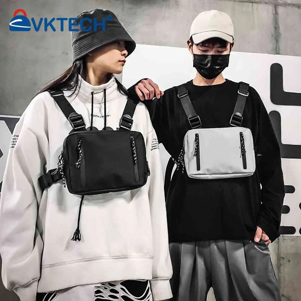 Hip Hop Style Crossbody Shoulder Chest Bag Unisex Oxford Streetwear Bag