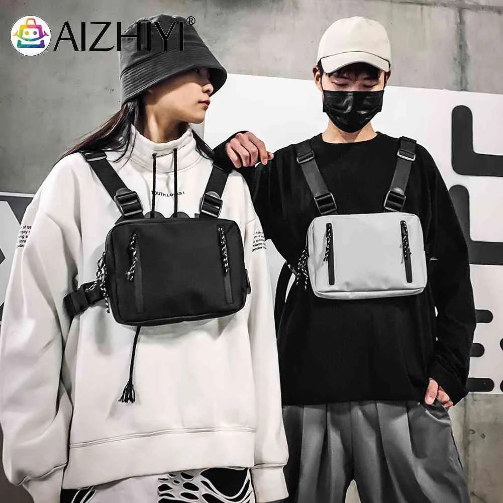 Hip Hop Style Crossbody Shoulder Chest Bag Unisex Oxford Streetwear