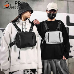 Hip Hop Crossbody Shoulder Bag Unisex Oxford Streetwear Vest Waist Packs