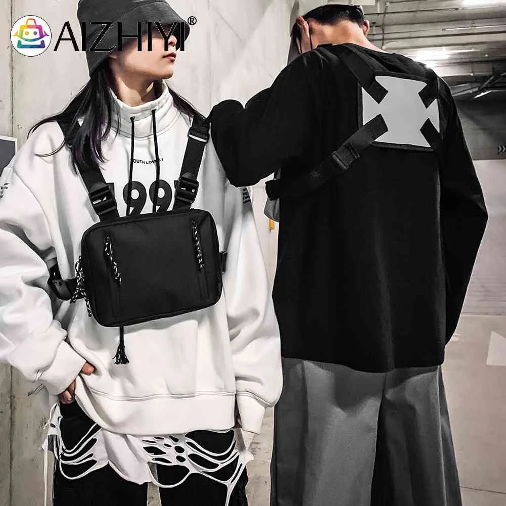 Hip Hop Style Crossbody Shoulder Chest Bag Unisex Oxford Streetwear