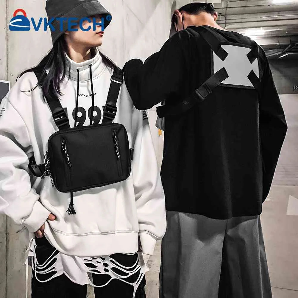Hip Hop Style Crossbody Shoulder Chest Bag Unisex Oxford Streetwear Bag