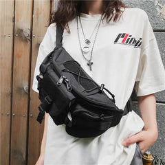 Hip Hop Techwear Crossbody Bags Men Women Motorcycle Tactical Chest Bag