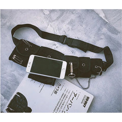 Hip hop Women Waist Bag Geometric Waist Pack Polyester Phone Pouch