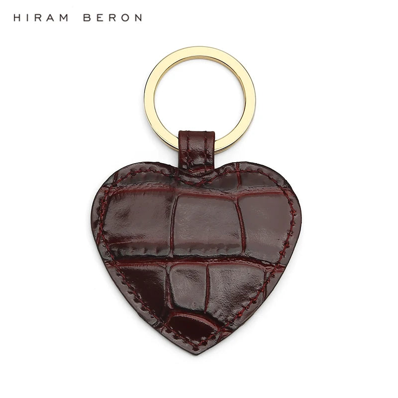 Hiram Beron Heart Shape Leather Key Holder Women Gift