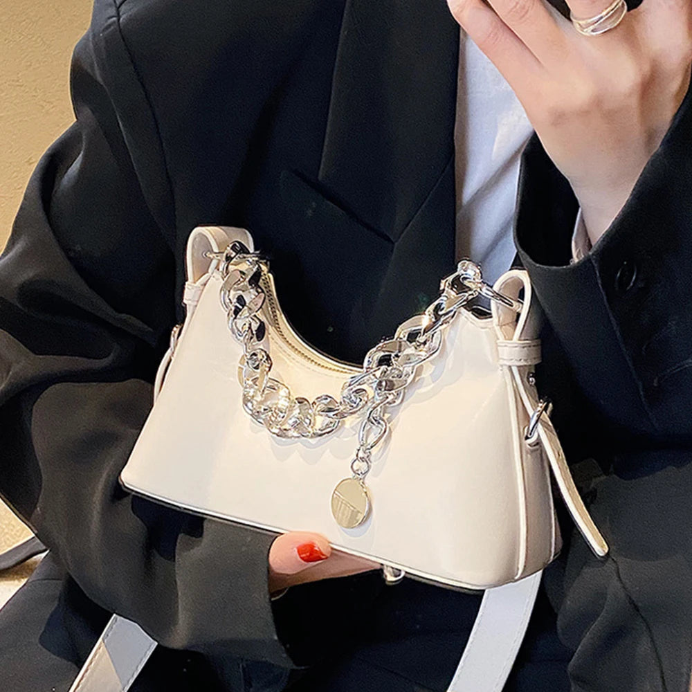 Hit Chains Underarm Bag Women Handbags Brands Shoulder Crossbody Bag Small Soft