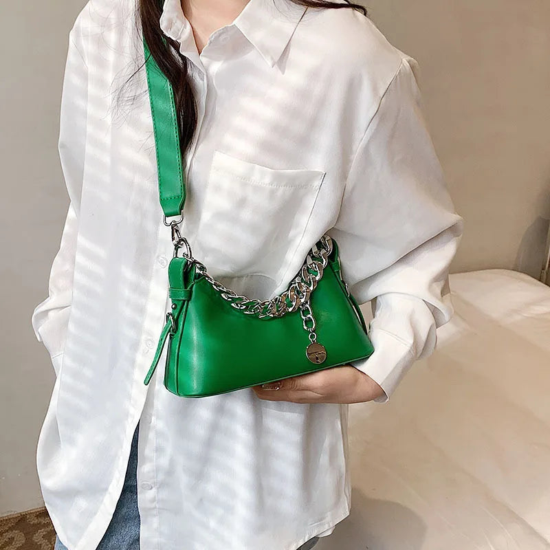 Hit Chains Underarm Bag Women Handbags Brands Shoulder Crossbody Bag Small Soft
