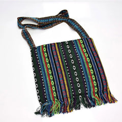 Hmong Vintage Ethnic Shoulder Bag Embroidery Tassel Tote Messenger Bags