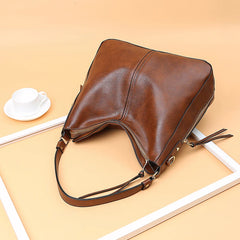 Leather Hobo Bag Women Handbags Shoulder Purse Vintage Tote Sac