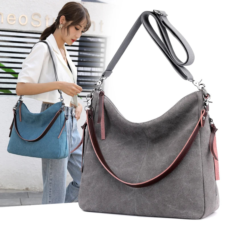 Hobo Handbags for Women Large Shoulder Crossbody Bags Canvas Purses And Handbags