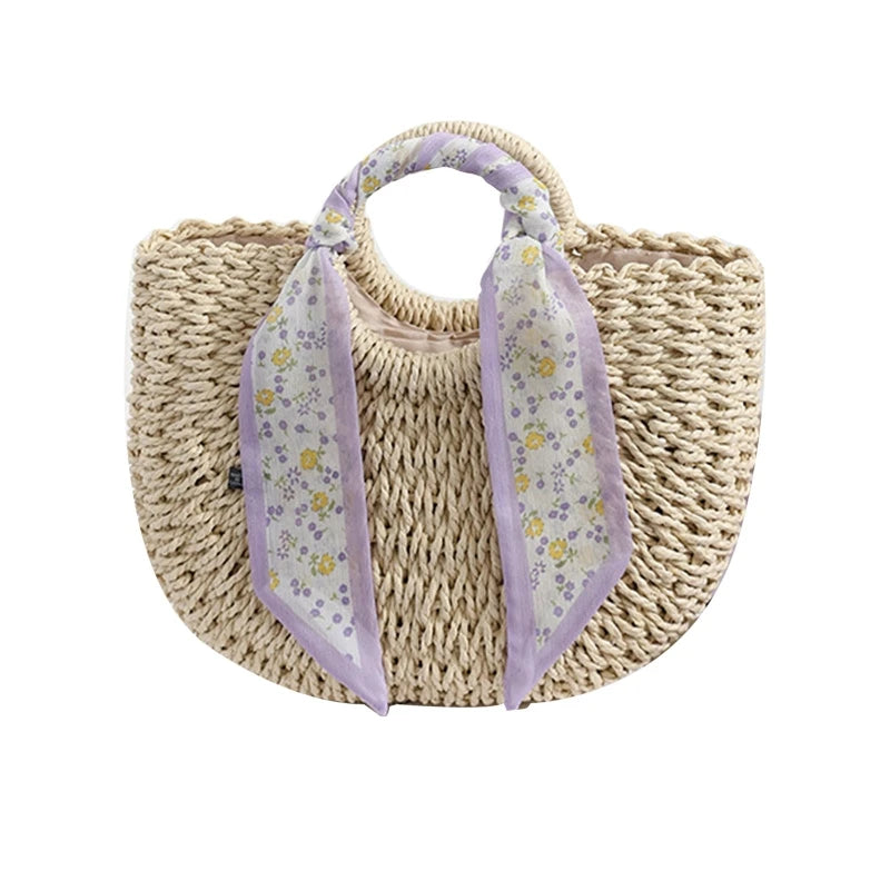 Hobo Women's Straw Beach Tote Bag Woven Bohemian Vacation Handbag
