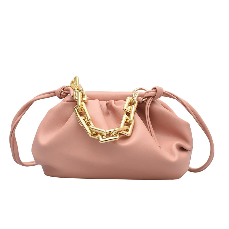 Hobos Crossbody Bag PU Leather Women's Handbag Shoulder Cloudy Bag