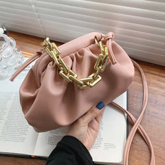 Hobos Crossbody Bag PU Leather Women's Handbag Shoulder Cloudy Bag