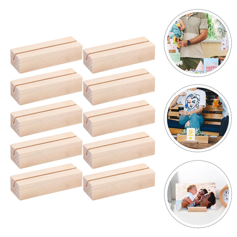 Wood Table Number Holders Stand Party Clip Wedding Decoration