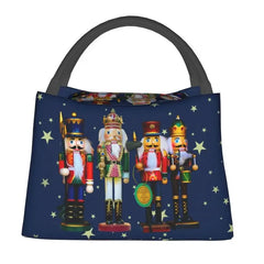 Christmas Nutcracker Insulated Lunch Bag Toy Soldier Thermal Cooler