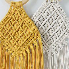 Hollow Cotton Rope Women's Bag Woven Straw Beach Female Top Handle Bags