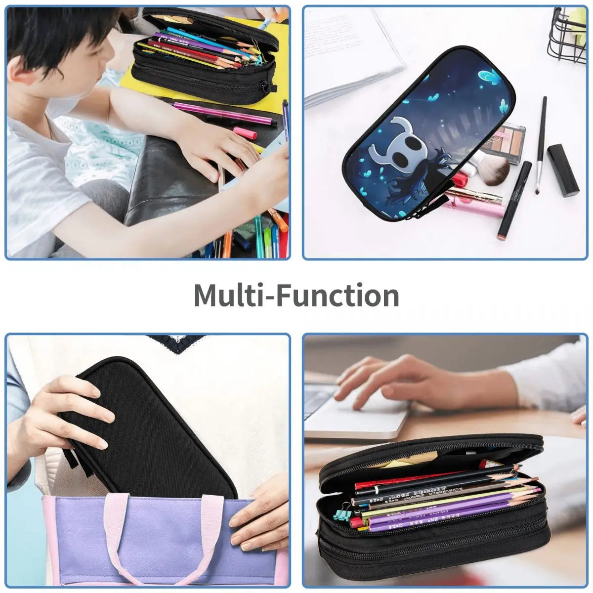 Hollow Knight Pen Box School Anime Zipper Pen Bag