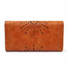 Hollow Out Pattern Retro Wallet Female Purse PU Leather Bag Women wallets