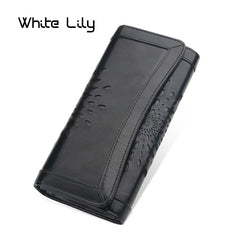 Hollow Out Pattern Retro Wallet Female Purse PU Leather Bag