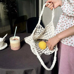 Woven Shoulder Bags Women Retro Shopping Travel Totes Large Capacity Bag