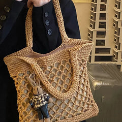 Vintage Shoulder Bag Women Zipper Tote Large Capacity All-match Handbag