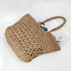 Hollow Summer Woven Tote for Seaside Getaway