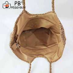 Hollow Summer Woven Tote for Seaside Getaway