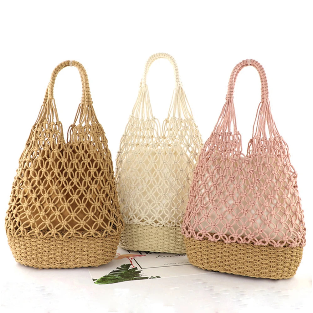Large Capacity Cotton Shoulder Bag Women Totes Handbag for Travel Shopping