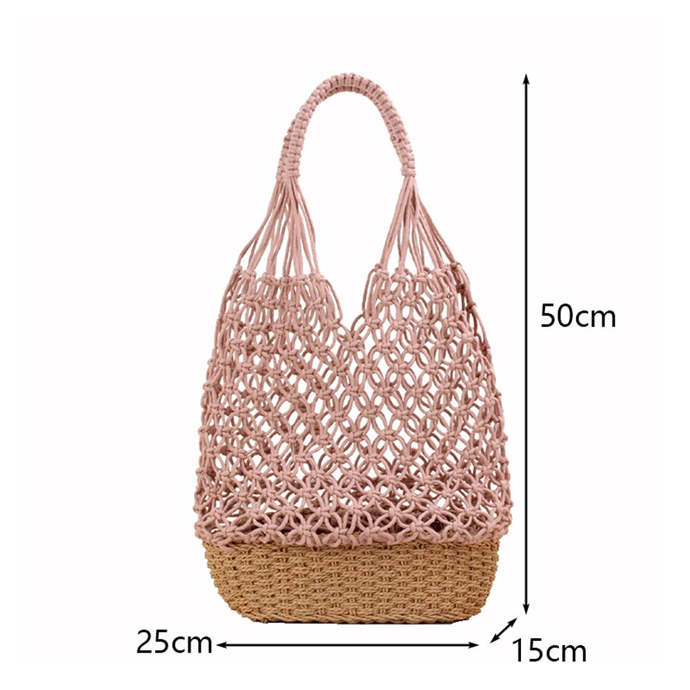Large Capacity Cotton Shoulder Bag Women Totes Handbag for Travel Shopping