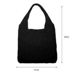 Large Capacity Woven Shoulder Bag for Women