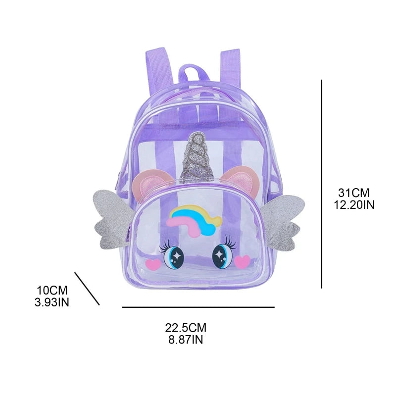 Clear Holographic Backpack Purse Travel Shoulder Bag
