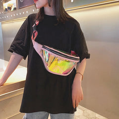 Holographic Fanny Pack For Women Waist Bag Men Hologram Hip Bum Bag