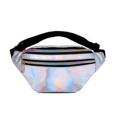 Holographic Fanny Pack Hologram Waist Bag Laser PU Beach Traverl Banana