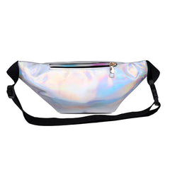 Holographic Fanny Pack Hologram Waist Bag Laser PU Beach Traverl Banana