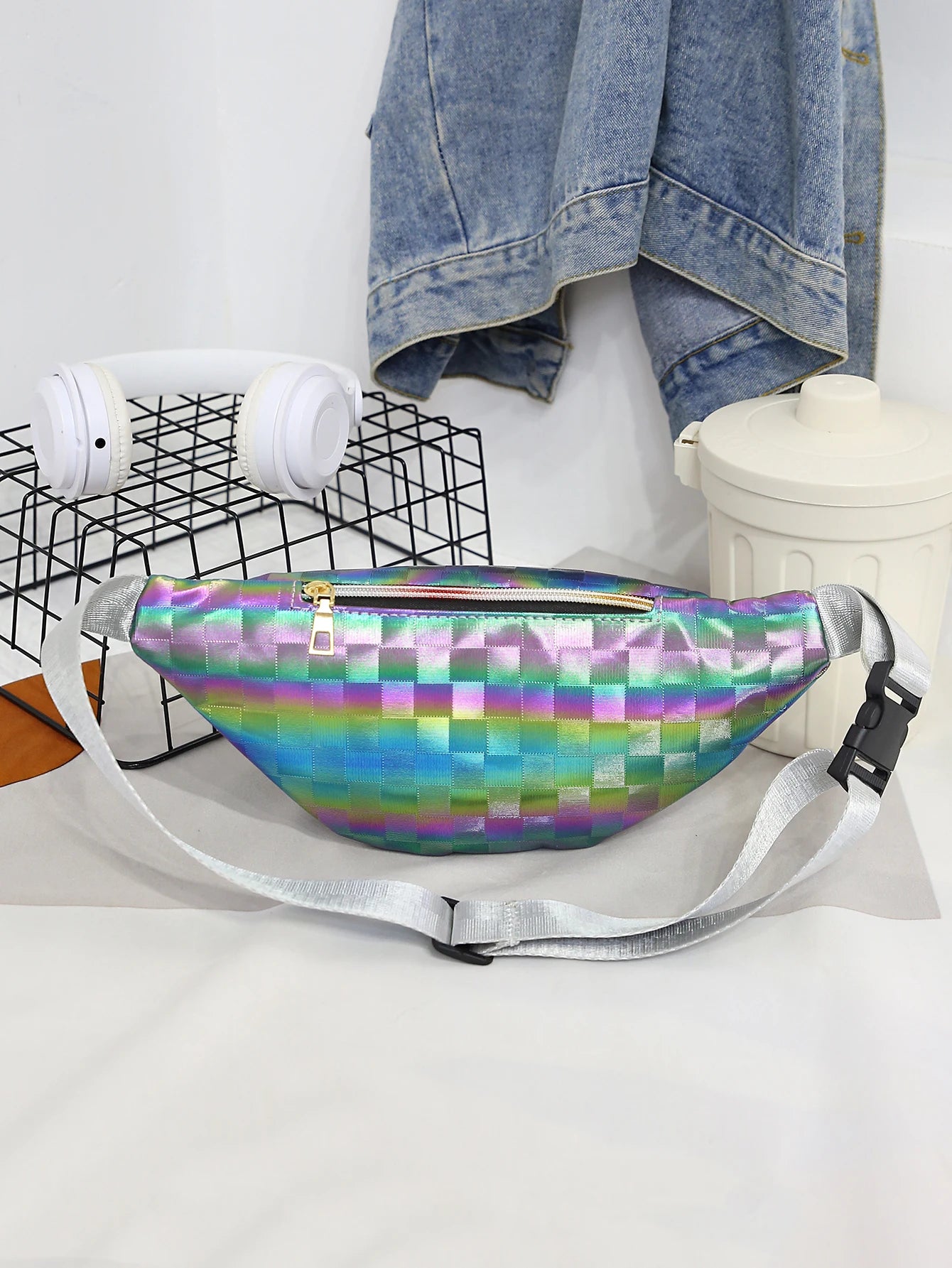 Holographic Fanny Pack Waist Bag Travel Beach Laser Hip Bum Women Purse