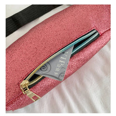 Sequins Bum Bag Travel Waist Bags Girls Lady's Zipper PU Hologram Hip Bags