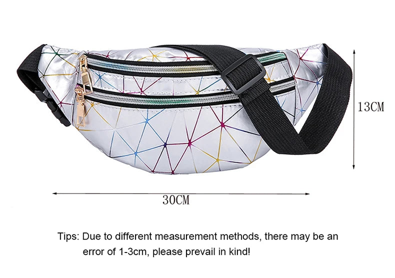 Holographic Fanny Pack Women's Waist Bag Laser Chest Phone Pouch