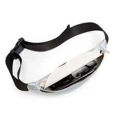 Silver Holographic PVC Laser Women Waist Pack Shining Fanny Pack Mobile Purse