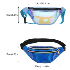 Holographic Waist Bag Zipper Chest Bag for Women