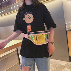 Holographic Waist Bag Zipper Chest Bag for Women