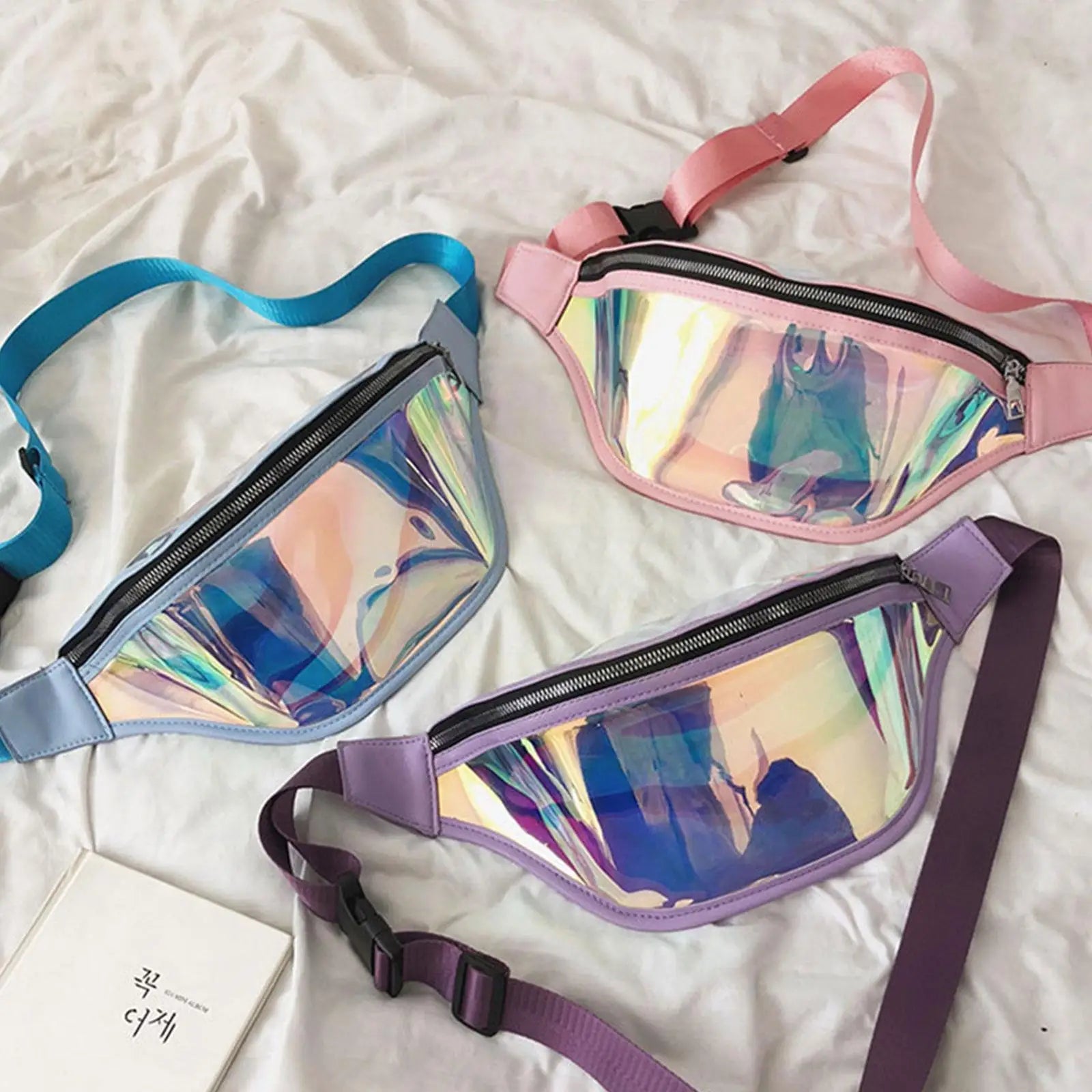 Holographic Waist Bag Zipper Chest Bag for Women
