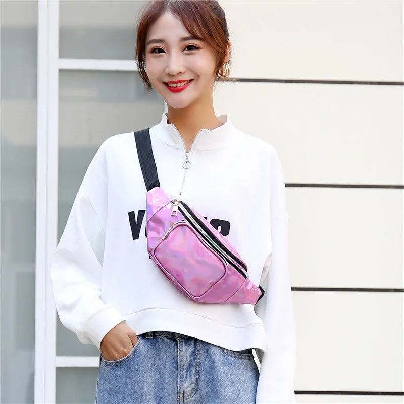 Women's Holographic Laser Waist Bag Fanny Pack