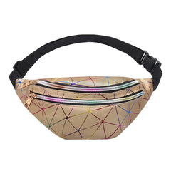 Holographic Glitter Waist Bag Women Fanny Pack Waterproof Belt Bag