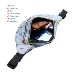 Holographic Glitter Waist Bag Women Fanny Pack Waterproof Belt Bag