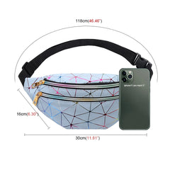 Holographic Glitter Waist Bag Women Fanny Pack Waterproof Belt Bag