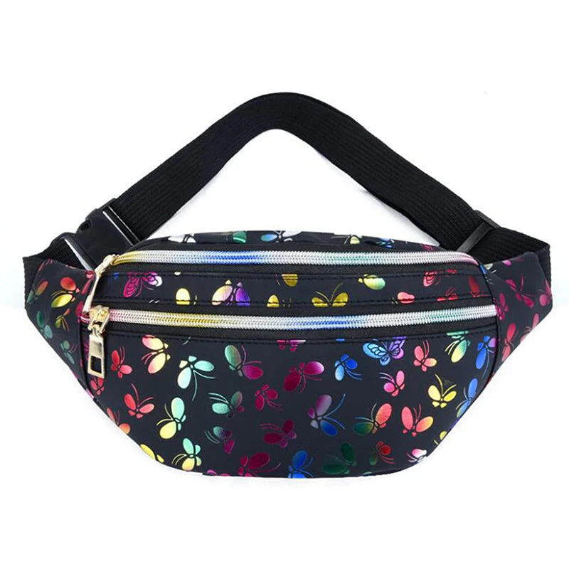 Holographic Waist Bag Silver Fanny Pack Geometric Chest Phone Pouch