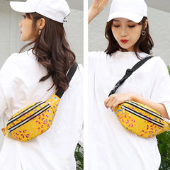 Holographic Waist Bag Silver Fanny Pack Geometric Chest Phone Pouch