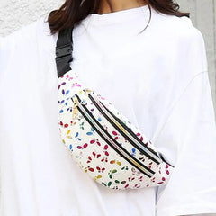 Holographic Waist Bag Silver Fanny Pack Geometric Chest Phone Pouch