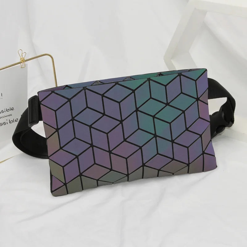 Geometric Waist Pack Holographic Fanny Pack