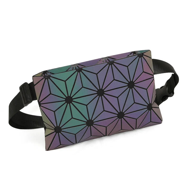 Geometric Waist Pack Holographic Fanny Pack