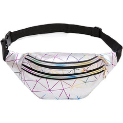 Holographic Waist Pack Bags Laser Fanny Packs Waterproof Belt Pouch